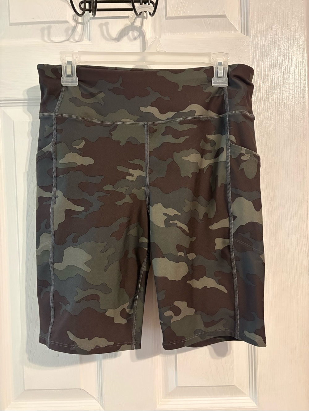 Athletic Works Olive and Dark Green Camo Bike Shorts